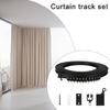 5 Meter Curtain Track with Fittings for Flexible Window Dressings and Space Division Ceiling Rails with Rollers Brackets