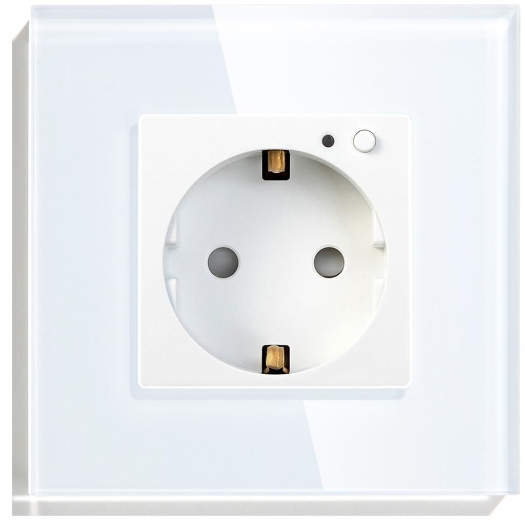 Wall Socket Glass 16A WiFi TUYA RTX Energy Measurement
