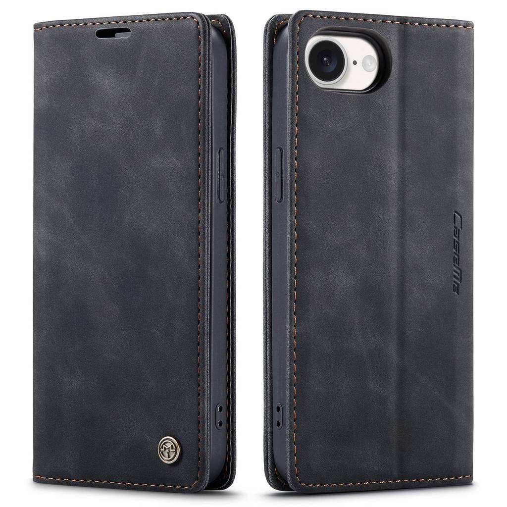 For iPhone 17e PU Leather Flip Wallet Case Magnetic Folio Cover Card Holder Credit Slots Kickstand TPU Shockproof Protective