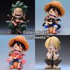 Hot Anime Pirate King Q Version Luffy Zoro Sanji Yamato Ace Mini Figure Desktop Decor Fun Gifts From Fans Car Ornament