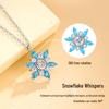 Spring Collection: S925 Silver Snowflake Necklace with White Gold-Plated Bead Chain - Niche Design for Women