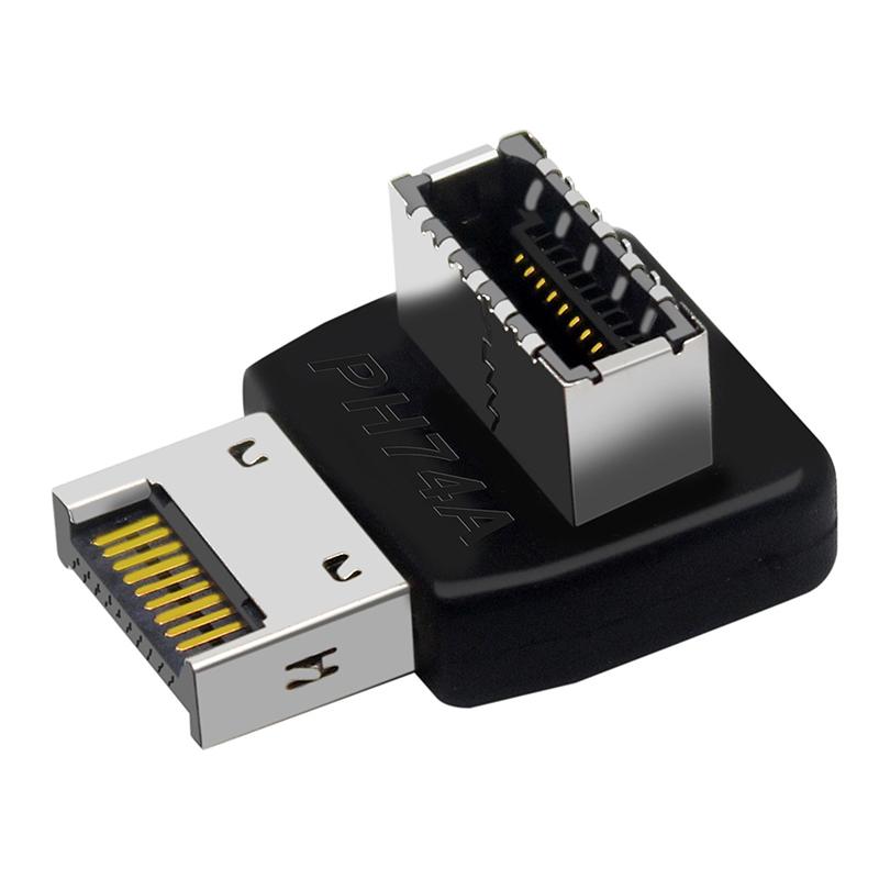 Usb 3.1 Type-E 90 Degree Adapter Front Type-C Header Connector Expansion Cable Adapter Connector For Pc Motherboard Plug
