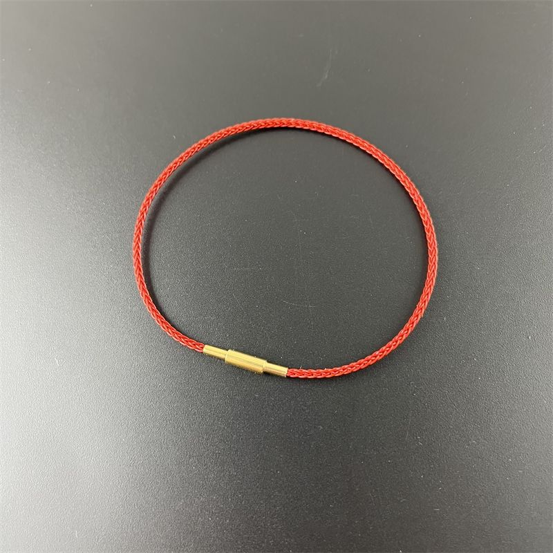 

Красная веревка Водонепроницаемый Маленькое отверстие Мелкие трансферные бусины Винтовая застежка 20cm 1.5 thick red (DIY semi-finished product)