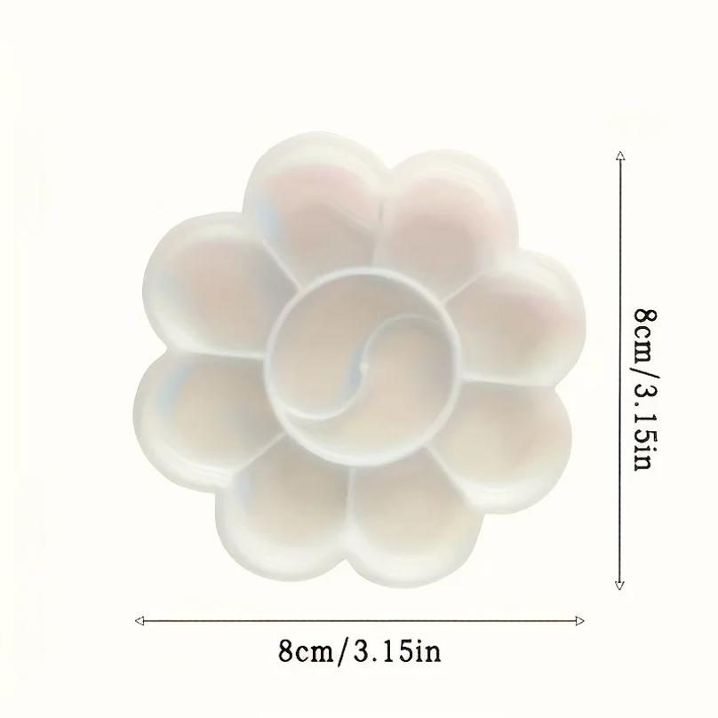 20/30PCS Mini flower-shaped plastic paint palette - Artistic painting tray, mixed with watercolor, acrylic and gouache pigments