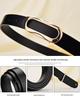 Women's Genuine Leather Black Waist Belt for Casual and Formal Wear