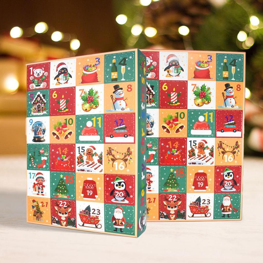 5Pcs Christmas Surprise Empty Blind Box 24 grids Child Countdown Advent Calendar Box Poked With Finger Empty Gift Packing Boxes