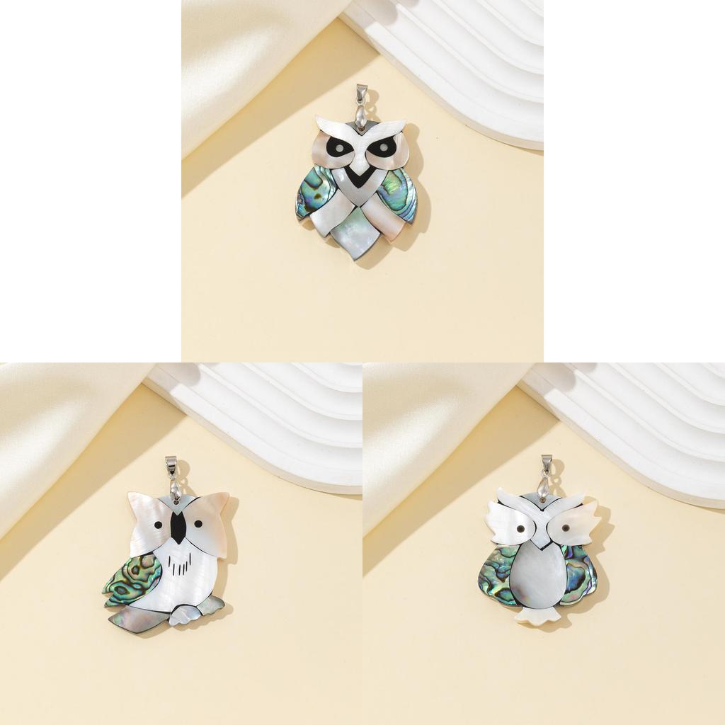Handmade Shell Owl Pendant Necklace With Unique Design For Style Accessories