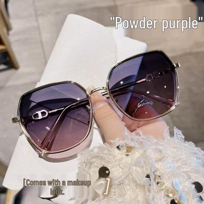 Stylish Large Frame Sunglasses: UV Protection & Slimming High-Definition Design