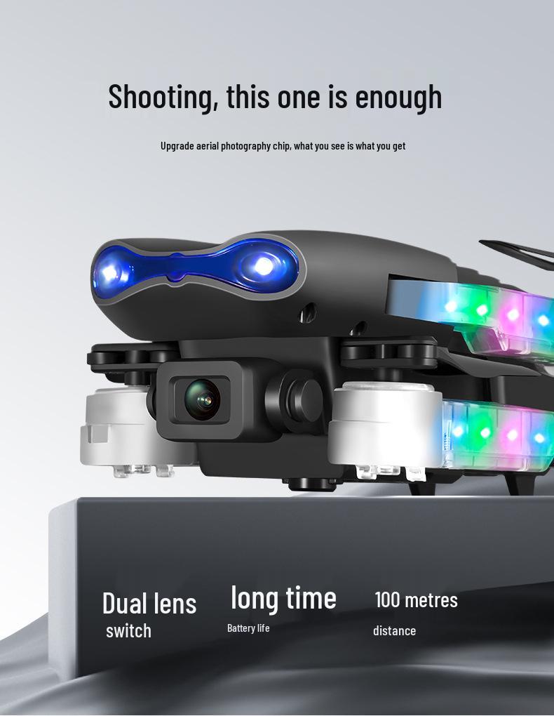 E88D Foldable Drone with Lights & Remote Control - E99D Kids' Aerial Photography Toy Aircraft