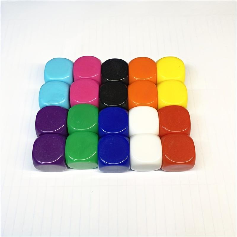 10 Kolorowych 16mm Zaokrąglonych Kości Akrylowych - Idealne do Rękodzieła DIY, Lekcji Matematyki i Gier Planszowych!