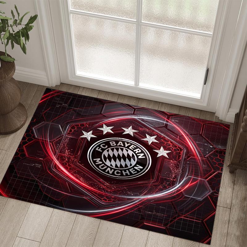 Bayern München Design Kristall Sammet Matta Mysig Icke?Halkskyddad tryckt matta för sovrum, vardagsrum, entré
