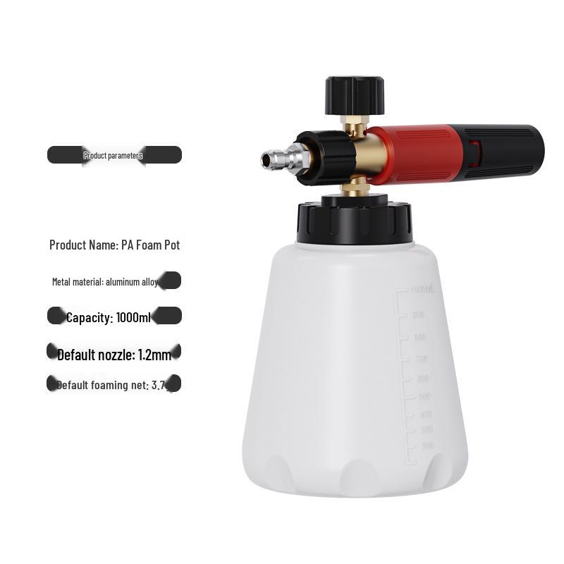 High-Pressure Foam Cannon Car Wash Gun with Fan-Shaped Nozzle, 1000ml