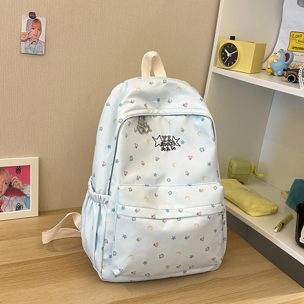 Schoolbag student schoolbag ins fresh and sweet versatile backpack large capacity high value junior high school students lightweight casual backpack