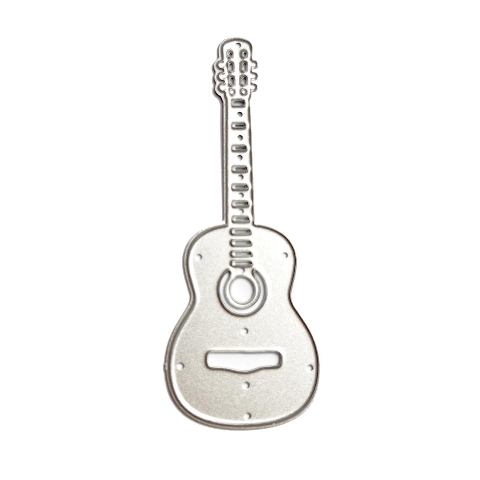 Guitar Shape Die Cut Metal Embossing Templates Carbon Steel Cutting Dies for Card Making Scrapbooking Paper Bookmarks 1