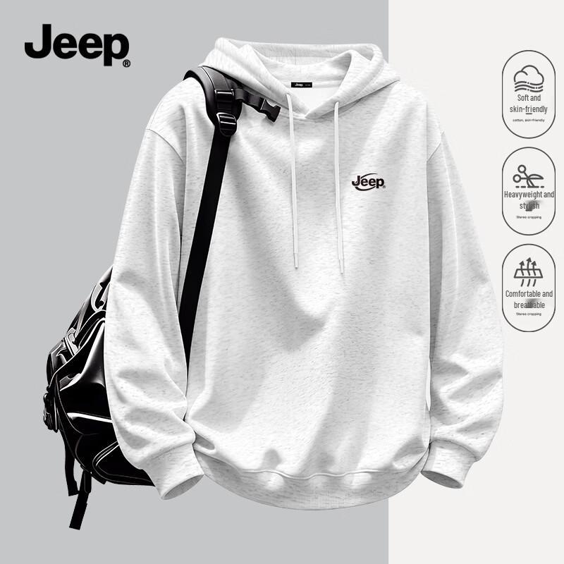 Jeep Men's Loose Fit Hooded Sweatshirt