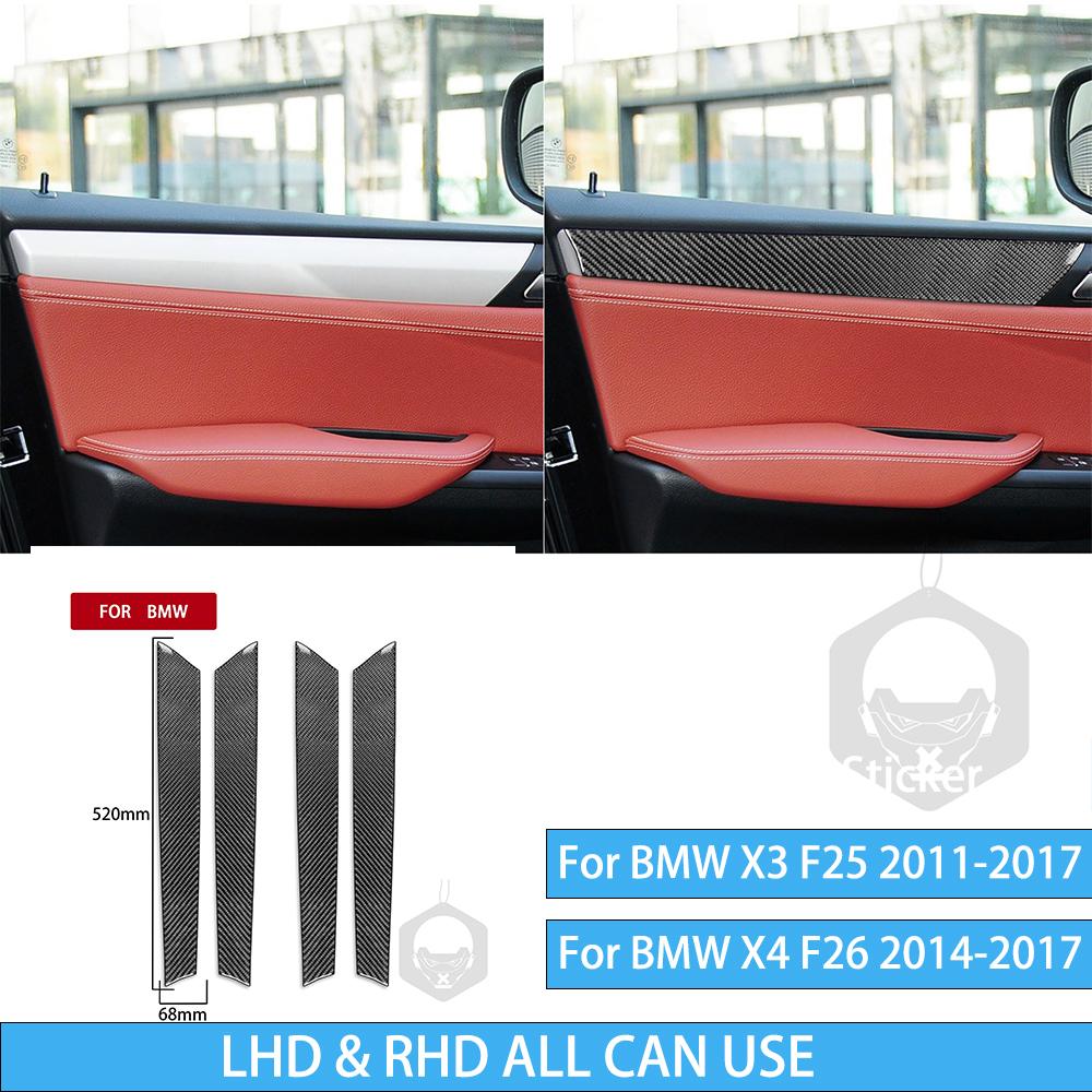 For BMW X3 F25 2011-2017 For X4 F26 2014-2017 Accessories Interior Dashboard Gear Outlet Full Set Kit Carbon Fiber Cover Sticker