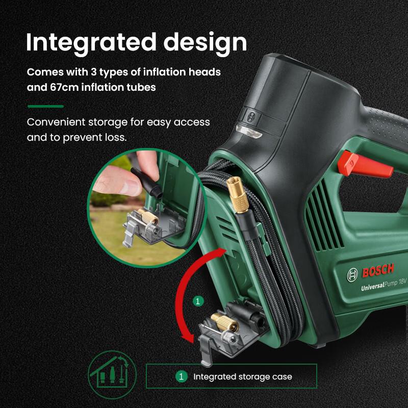 Bosch Bomba universal sem fio inflação 18V sistema de energia íon-lítio com bateria