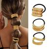 Sale  Metal Irregular Double-Layer Hair Bands Rope Women Headband Elastic Hairband Ponytail Holder Hair Accessories