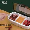 Chahua 3-Grid Spice Storage Box with Spoon