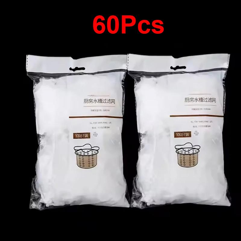 30-300Pcs Disposable Kitchen Sink Filter Sewer Drain Anti-blocking Garbage Bag Pool Leak Mesh Bag Mesh Strainer Sink Garbage Net