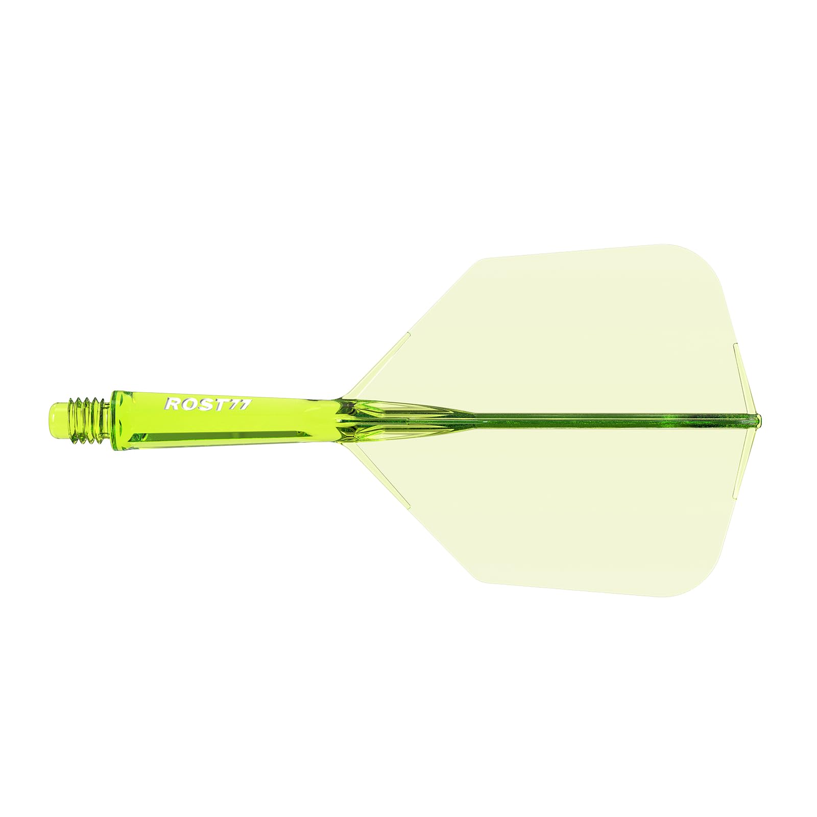 

CUESOUL ROST 77 Transparent Integrated Flight Big Wing Shape Set of 3 Clear Light Green Flight White Logo Size S (CS-77-6T-S)