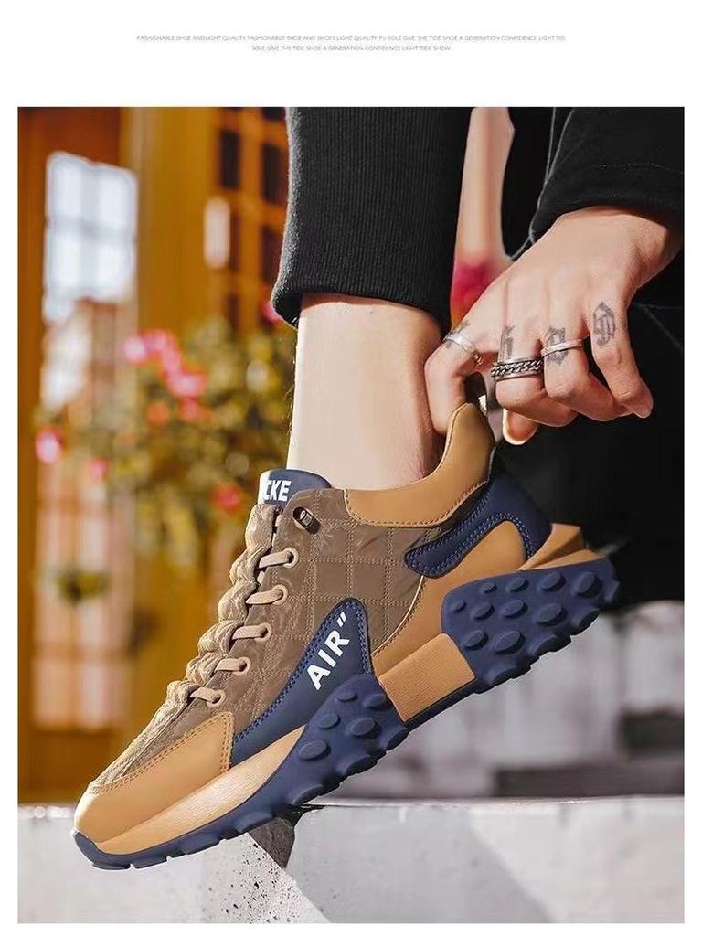 Herren 2025 Dicksohlige Koreanische Dad Shoes - Atmungsaktive Low-Top Laufschuhe für Frühling & Herbst