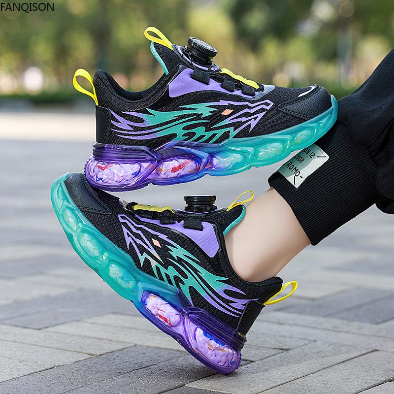 Весенне-осенняя детская дышащая сетчатая детская спортивная повседневная обувь — фото 16