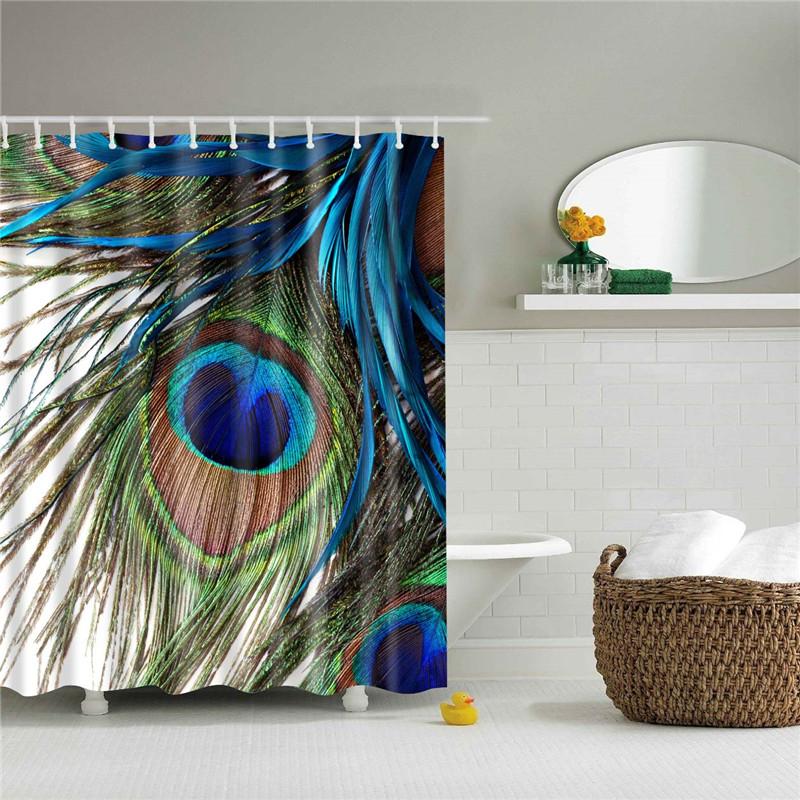 Animals Octopus Wolf Lion Seahorse Turtle Shower Curtains Bathroom Curtain Frabic Waterproof Polyester Bathroom Curtain Hooks