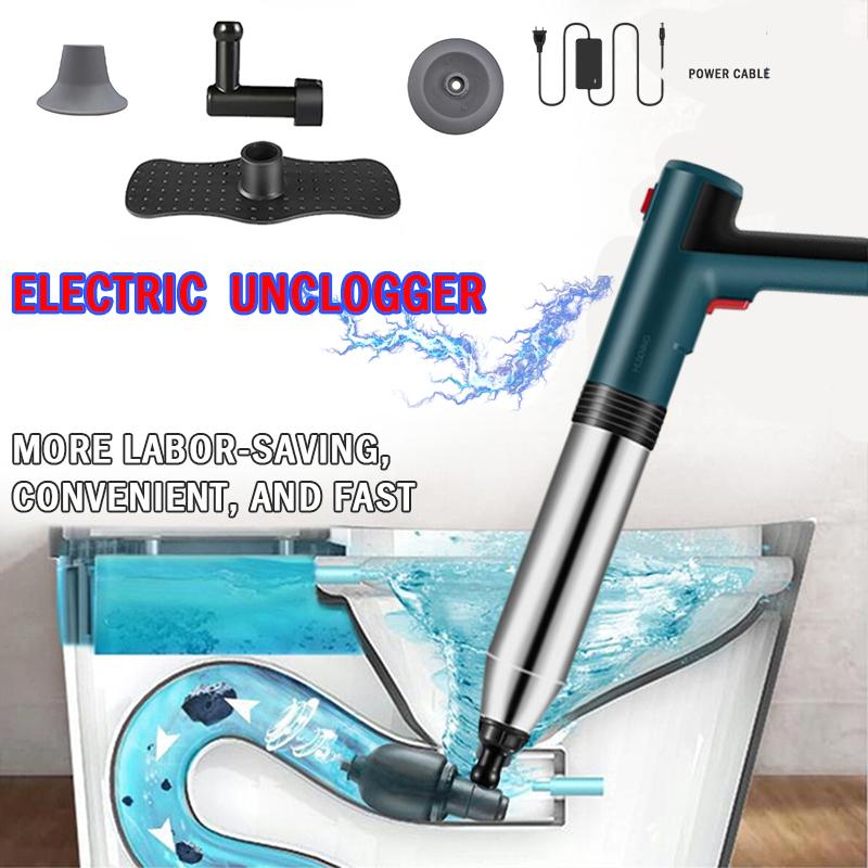 Sewer Piping Unclogging Machine Toilet Plunger Pipe Electric Dredge Tools Sewer Blockage Drain Cleaner Household Lithium Battery