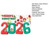 Christmas Glass Stickers 2026 Number Blessings Electrostatic Design Waterproof New Year Decal Festive Decoration