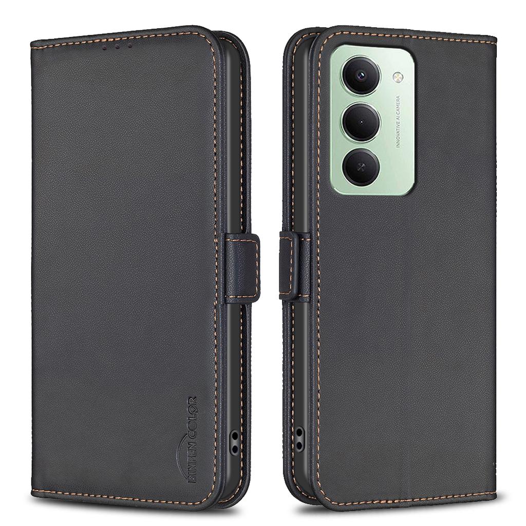 For Xiaomi Redmi 15 5G (Global) (169mm) Case BINFEN COLOR BF31 PU Leather Flip Folio Phone Wallet Cover