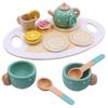 Simulace raného vzdělávání Děti si hrají Dům Odpolední čaj Dezert Dort Prodej čajové konvice Šálek Čajová sada Dřevěné hračky