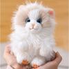 Simulation Cat Puppy Cat Plush Keychain PP Cotton Long Hair Cat Keyring Lovely Bag Pendant  Kids