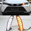 1 Pair For Toyota Harrier Venza Car DRL Lamp LED Daytime Running Light Dynamic Yellow Turn Signal Relay