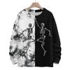 Women's Long Sleeve Halloween Print Sweater, Casual Round Neck Knit Top
