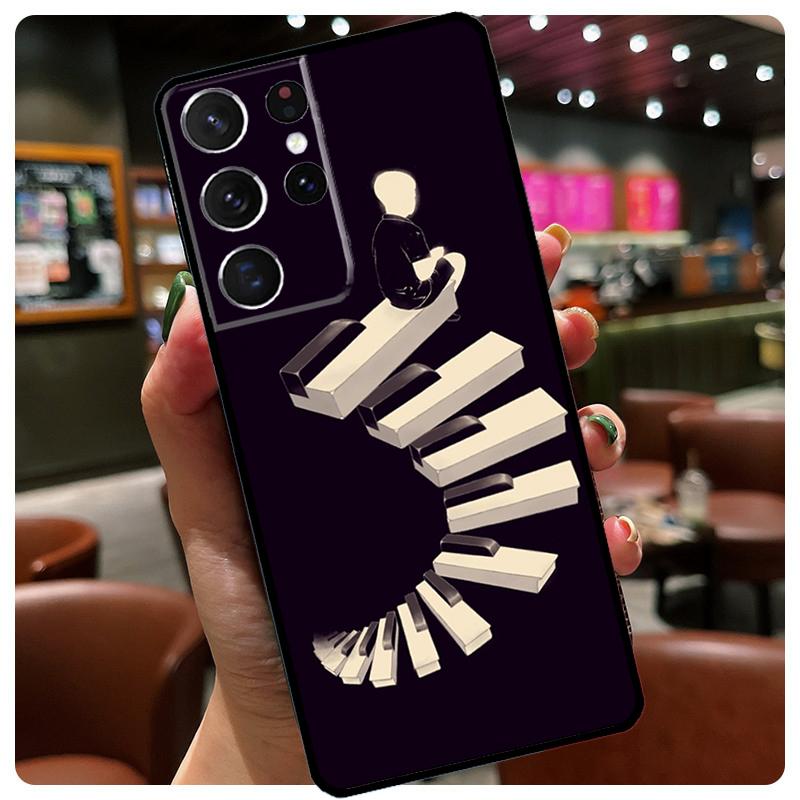 Music Piano Elegant Phone Case For Samsung Galaxy S24 Ultra S20 S21 S22 S23 S25 Ultra S9 S10 Plus S25 FE Cover