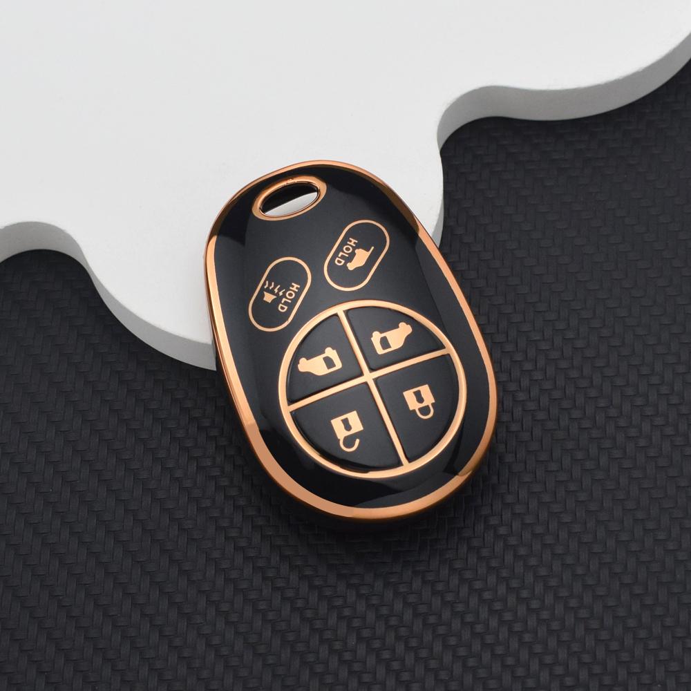 

6 Buttons Car Key Fob Cover Case For Toyota Sienna SE Tacoma Sequoia Tundra Fortuner TPU Remote Key Protector Holder Key Chain
