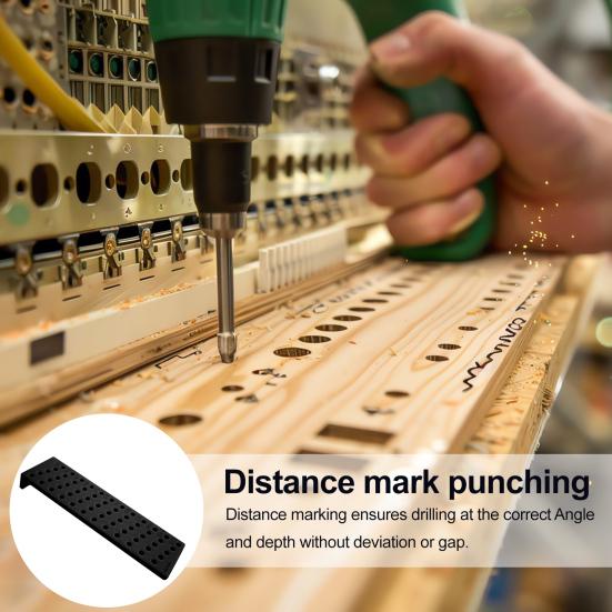 3D Printed Distance Mark Precise Positioning Heavy Duty 2-In-1 Multifunction Woodworking Projects Hole Punch Guide Marking Drilling Tool