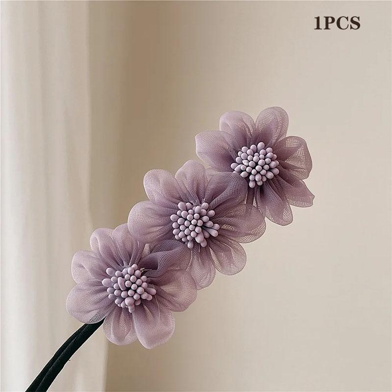 Multicolor Elegant Flower Hair Clip Lazy Hair Curler Barrettes Braided Hair Artifact Classics Women Flower Diy Hair Accessories
