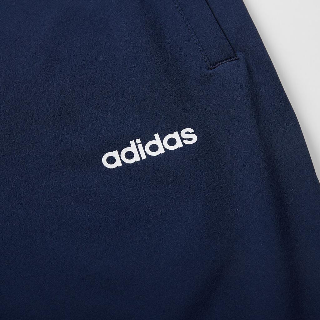 Adidas Running Fitness Solid Color Elastic Waist Casual Pants Men Bottoms Navy-Blue JJ0890