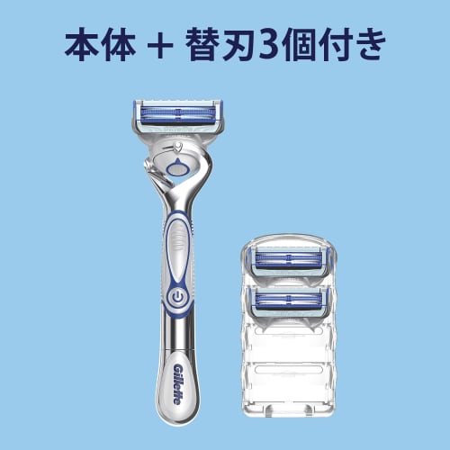 Gillette Electric Razor Body 3 Replacement Blades Razor Men's Sensitive Skin Skin Guard [.co.jp Exclusive]