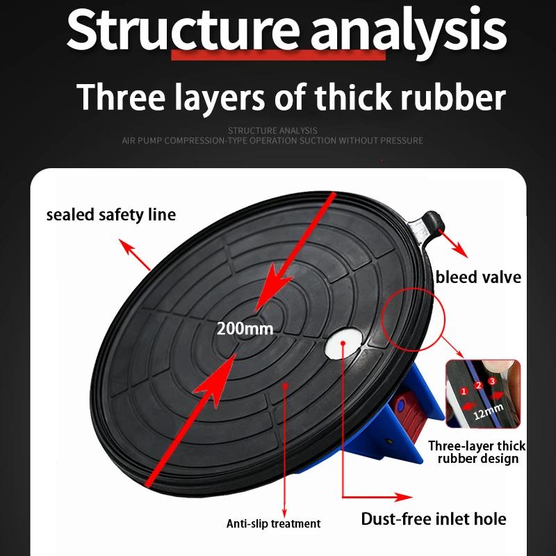 2025 Neu 2 PCS Vakuum-Saugnapf 8 Zoll 250kg Tragkraft Schwerer starker Saugnapfzieher für Fliesenglasboden-Hebewerkzeuge