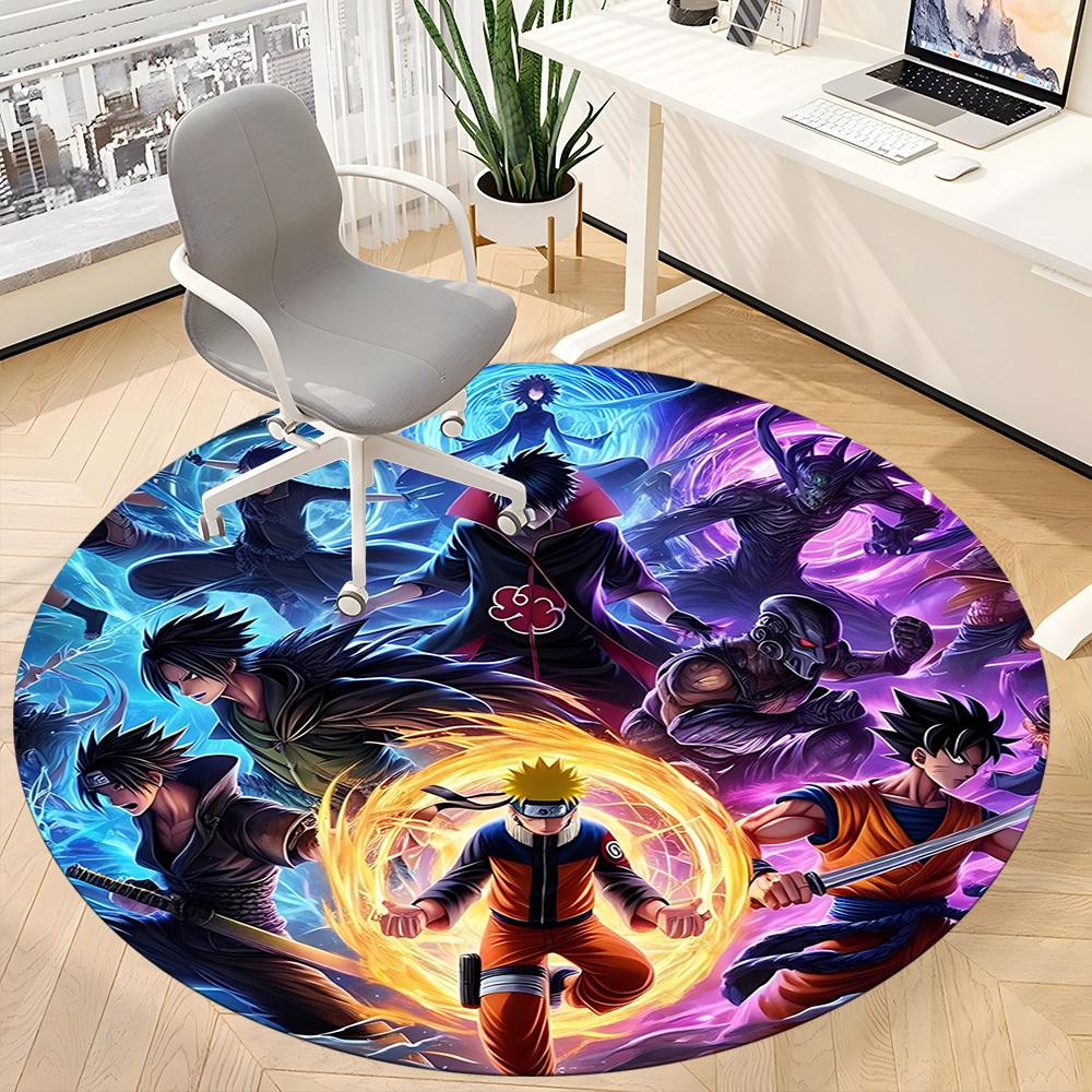 1pc Anime Characters Chair Carpet for Office Non-Slip,Machine Washable Rug for Office, Room - Holiday Decor - Machine Made yy251017223