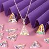 9Pcs Crystal Christmas Tree Pendant Glass Austria Loose Beads Charms Rhinestones for DIY Earring Necklace Craft Jewelry Making