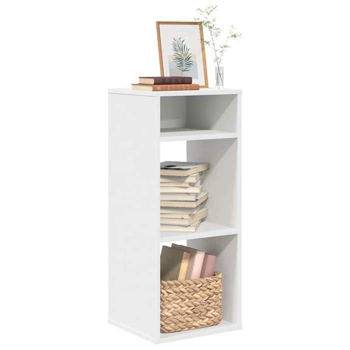 VidaXL Bibliothèque blanc 34x31x80 cm bois d'ingénierie, armoire de rangement, étagère de rangement, unité de rayonnage, 860274