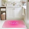 Soft Pastel March Graphic Decor Floor Mat Absorbent Floor Mat Non-Slip Entrance Rug for Bathrooms Restrooms and Toilets