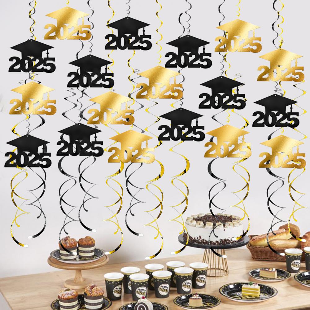 Graduation Hanging Decor Hanging Ornament Vibrant Graduation Hanging Swirl Decorations Easy to Hang Congrats Grad for Graduates