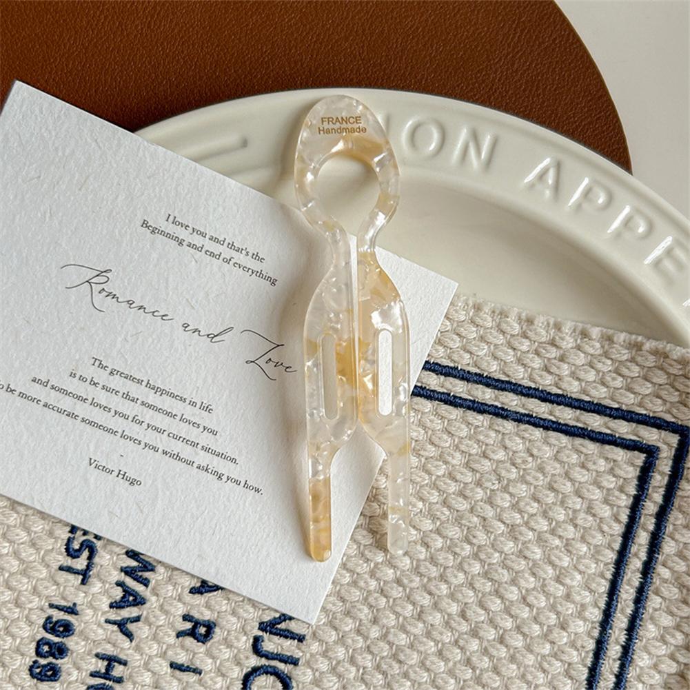 Elegantní U-tvarovaná sponka do vlasů s rybím ocasem, acetátová sponka do vlasů pro snadné drdoly, vidlička do vlasů, dívčí vlasové doplňky