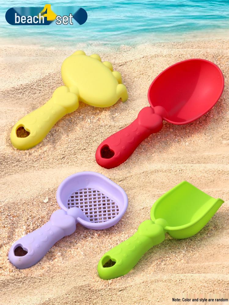 

Літній Набір Дитячих Пляжних Іграшок: Пісочний годинник, Відро, Лопатка, Тачка та Формочки для піску