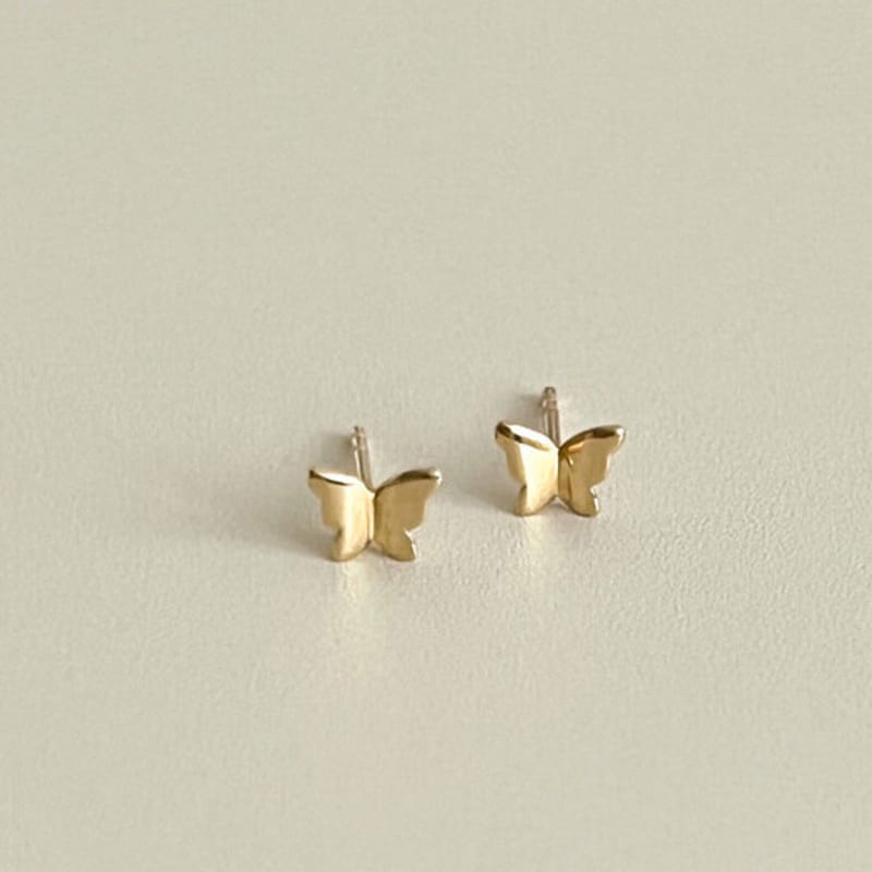 BettyU 14k Gold Butterfly Earrings